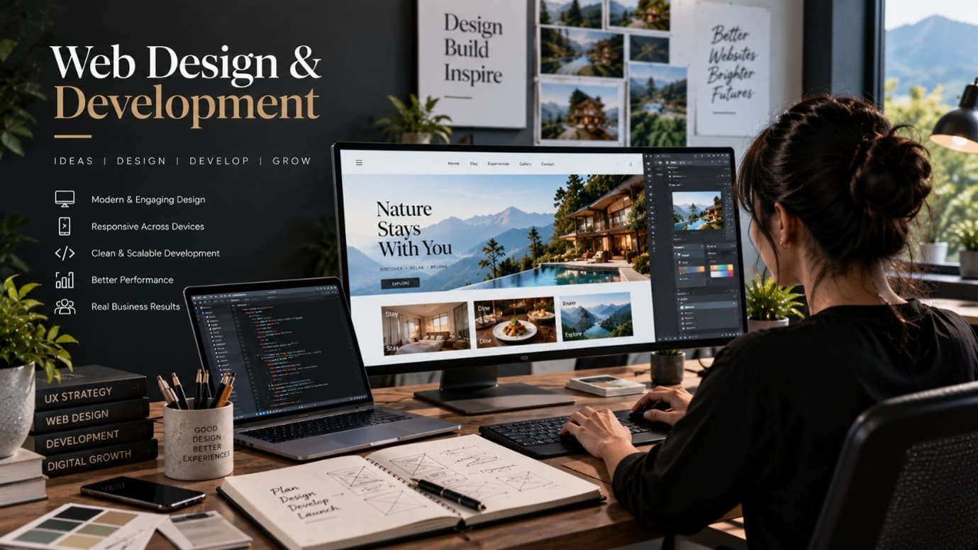 Hotel website design and development